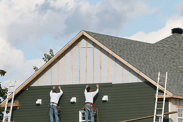 Professional Emergency Siding Repair technician working in Six Mile, SC